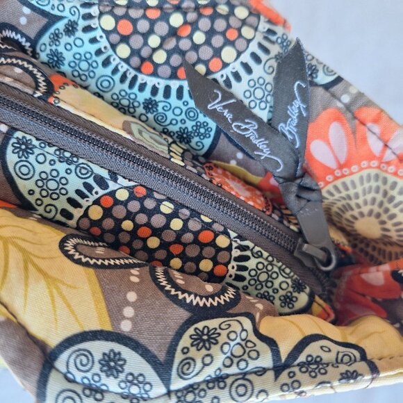 💙 Vera Bradley Floral Colorful Cotton Tote Bag Cottage Boho Prairie Natural Hip - Picture 6 of 8